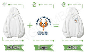 เสื้อฮู้ดดี้ขนาดใหญ่พิเศษสั่งทำได้ พร้อมลายพิมพ์และโลโก้แบบชุดวอร์ม ผ้ากันหดเพื่อความสบายสูงสุด สำหรับทุกเพศทุกวัย ไซส์พลัส - Product Image 3