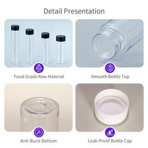 Biểu Tượng Tùy Chỉnh Dùng Một Lần Nhựa Pet Chai Nước Giải Khát 300Ml 400Ml 500Ml Với Vít Nắp Cho Nước Trái Cây Trà Sữa Rượu Sâm Banh Soda - Product Image 3