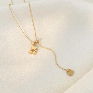 Corazón hueco diseño <span class=keywords><strong>de</strong></span> oso <span class=keywords><strong>de</strong></span> peluche hebilla extraíble ajustable joyas <span class=keywords><strong>de</strong></span> acero inoxidable collar <span class=keywords><strong>de</strong></span> clavícula <span class=keywords><strong>de</strong></span> acero <span class=keywords><strong>de</strong></span> titanio - Product Image 5