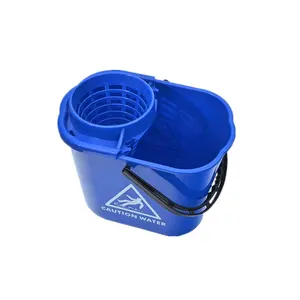 再生塑料挤水拖把和水桶，带篮子，用于家用地板清洁