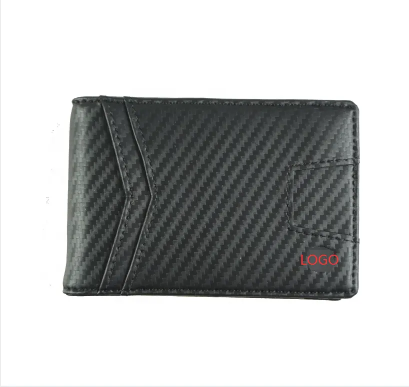 Moderne Designer Private Label Markennamen schwarz Echt leder Brieftasche benutzer definierte RFID Brieftasche für Männer