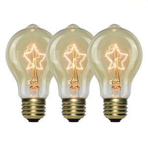 A19爱迪生灯泡110v/220V <span class=keywords><strong>E27</strong></span>/E26/B22透明琥珀色玻璃盖复古钨丝白炽灯泡40w怀旧装饰 - Product Image 4