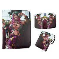 SY Anime One Pieces Porte-carte 400 fentes en cuir PU fermeture éclair classeur de cartes à collectionner Album de stockage de grande capacité pour les collectionneurs