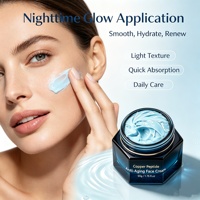 Crème pour le visage au peptide de cuivre GHK-Cu avec vitamine E, collagène - Nourrissante, anti-âge, éclaircissante, raffermissante, hydratante pour tous les types de peau