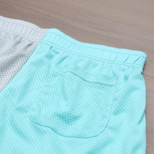 Pantalones Cortos Deportivos de Malla Bicolor Personalizados para Hombre, Transpirables, con Estampado y Logotipo Personalizado - Product Image 3