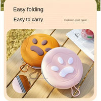 Bols pliables 2 en 1 en silicone pour chien et chat, pliables, 600 ml, plats ronds pour nourriture et eau, portables, pour voyages, entraînement en plein air
