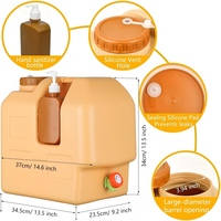 Conteneur d'eau de camping 15L 20L 30L sans BPA, porte-eau potable avec bec verseur et distributeur de lotion pour camping, pique-nique, barbecue et stockage