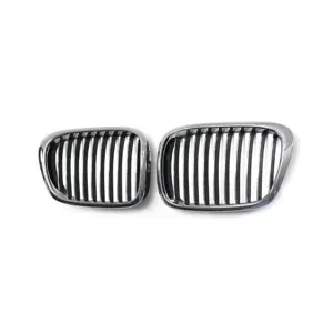 Single line Car Front Grill chrome Front Kidney Hood Grill Grille For BMW 5 Series E39 2002 2003 2004