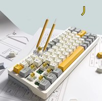 Nouveau clavier mécanique 61 touches à montage sur joint, triple mode USB-C, mini, éclairage RGB, expérience de frappe silencieuse