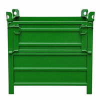 Cage de stockage pliable robuste, conteneur métallique repliable pour la manutention de matériaux industriels, la collecte de déchets, fabricant OEM