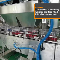 Machine de remplissage automatique pneumatique en acier inoxydable avec scellage pour l'emballage de plateaux de myrtilles, fraises et cerises