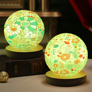 USB โคมไฟกลางคืนพิมพ์ลาย3D ดวงจันทร์เปลี่ยนสีได้สำหรับบ้านห้องนอนห้องนั่งเล่นบรรยากาศกลางคืน10ซม. พร้อมรีโมทคอนโทรล - Product Image 6