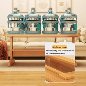 Combohome Mesa <span class=keywords><strong>de</strong></span> centro Rectangular Mesa central Patas <span class=keywords><strong>de</strong></span> madera Mesa corta Té para estudio Oficina Hogar con rueda universal - Product Image 5