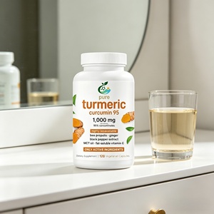 Cápsulas de Cúrcuma y Curcumina de la marca State-owned Capital, Suplemento Herbal <span class=keywords><strong>con</strong></span> 95% de Curcuminoides, Extracto de Pimienta Negra, Apoyo Natural para el Bienestar - Product Image 3