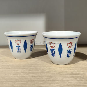 Tasse Cawa classique personnalisée céramique arabe porcelaine fine 65cc 80cc <span class=keywords><strong>125cc</strong></span> ensemble de tasses à café expresso sans poignée - Product Image 2