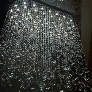 Hiện đại K9 pha lê bướm đèn chùm thiết kế khách sạn liangte Nhà Trần dài ánh sáng tùy chỉnh lớn Mặt dây chuyền đèn - Product Image 2