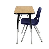 Table et chaises en MDF de 25 mm pour enfants, mobilier enfant individuel, bureau et chaise réglables en hauteur sur 4 niveaux