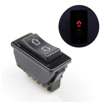 Interruptor Basculante SPST de 5 Pines, 12V CC, 20A, Universal para Control de Elevalunas de Coche