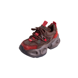 Zapatos de Plataforma Casuales de PU con Punta Abierta y Cordones en Contraste, Transpirables, con Incrustaciones de Diamantes, Estilo Daddy, Tendencia de Moda de Verano para Mujer - Product Image 5