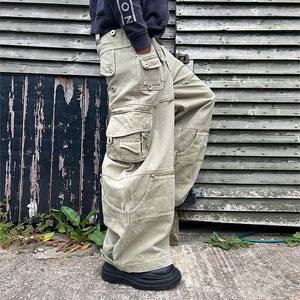 Pantalons cargo pour hommes en gros personnalisés, poids lourd, SORTS, 100% coton, multi-poches, convertibles, amples, style streetwear - Product Image 1