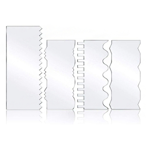 Rõ ràng Acrylic bánh <span class=keywords><strong>scraper</strong></span> trong suốt fondant bánh cạnh mượt mà công cụ cho nhà bánh - Product Image 2