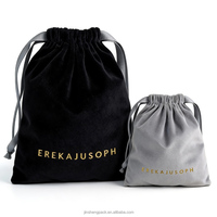 Pochette en velours à cordon personnalisée avec logo estampé, anti-poussière et anti-ternissement, pour montres, bagues et bijoux