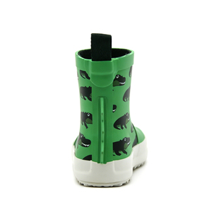 Bottes de pluie en caoutchouc 3D motif crocodile imperméables antidérapantes pour tout-petits, avec imprimé crocodile intégral et design de dos, avec languette de traction, pour garçons - Product Image 2
