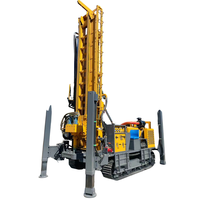 Foreuse hydraulique sur chenilles pour puits d'eau, machine de forage rotative diesel pour forages profonds de 500m, 600m, 700m, 800m