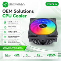 RGB Low Profile ITX Cooler Fluid Bearing 50000 Hours 6 Pipe for Cross Border Ecommerce Seller with Custom Logo Retail OEM