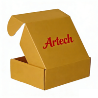 Boîte d'expédition en carton ondulé pliable avec logo personnalisé pour l'emballage de vêtements, de chaussures et de commerce électronique