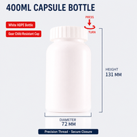 Fabricant de bouteilles de compléments alimentaires personnalisées de 400 ml, OEM, ODM, étiquette privée
