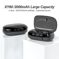 Écouteurs sans fil TWS CE Rohs BQB XY60 avec recharge inversée 2000 mAh, suppression du bruit ENC, casque Bluetooth sans fil