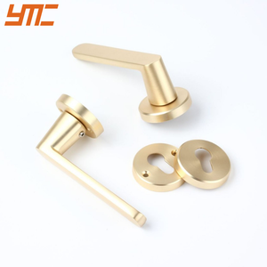 Mic लक्जरी इंटीरियर डोर हैंडल सेट स्कैंडिनेवियाई शैली आधुनिक ब्रश गोल्ड मोरेज़ डोर लॉक 5 + वर्ष की वारंटी आसान स्थापना - Product Image 2