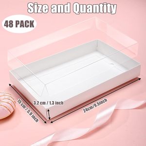 Cajas Transparentes Blancas para Galletas <span class=keywords><strong>con</strong></span> Ventana Completa, Empaque de Regalo para Panadería, para Dulces Cubiertos de <span class=keywords><strong>Chocolate</strong></span>, Cakesicles, Pretzels, Recuerdos de Fiesta - Product Image 2