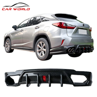 Diffuseur de pare-chocs arrière en fibre de carbone avec éclairage pour Lexus RX200t RX300 RX450h 2016-2017