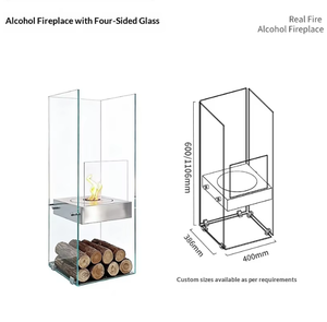 Caminetto a Etanolo da Interno in Acciaio Inox Certificato CE Stile Europeo; Apparecchio di Riscaldamento per Pensioni e Case Piccole - Product Image 5