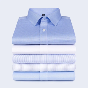 Men's Business Summer Double Breasted Long Sleeve <strong>Shirt</strong> Turn Collar <strong>Check</strong> Striped Solid Formal <strong>Shirt</strong> Office Daily Wear Business - Product Image 1