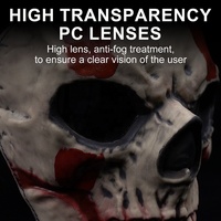 Halloween Party Outdoor Tactical Face Shield Novel Anti-Fog Breathable Scary Mask for Hunting Accessories Headgear COD Scary