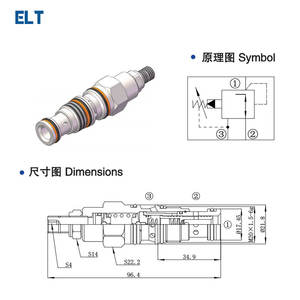 Cartouche de soupape de sécurité à commande pilote TPPDB Sun PPDB-LAN/LWN Remplacement de la soupape de régulation de pression hydraulique pour camion à benne - Product Image 4