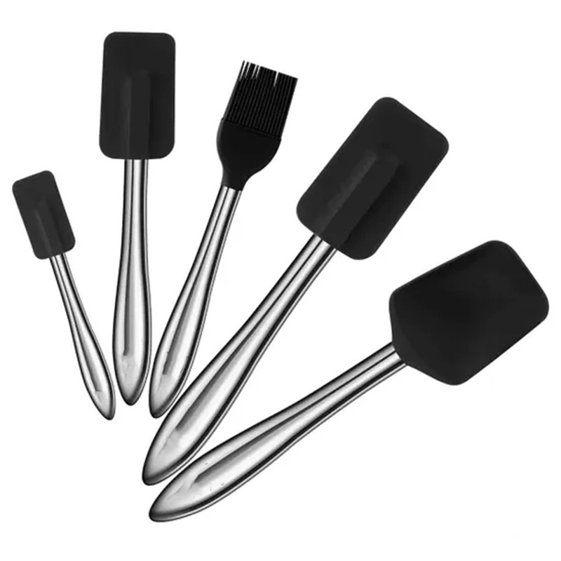 5 Piece Sustainable Silicone Spatula Set