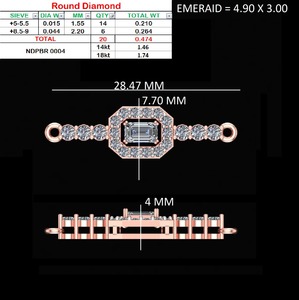 Elegante pulsera de oro y diamantes con un diseño elegante con diamantes brillantes engastados en una lujosa banda de oro perfecta - Product Image 6