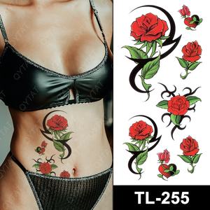 OEM no tóxico medio <span class=keywords><strong>brazo</strong></span> <span class=keywords><strong>de</strong></span> larga duración realista <span class=keywords><strong>mujer</strong></span> Sexy cuerpo maquillaje tatuaje hoja pegatinas temporal Rosa <span class=keywords><strong>tatuajes</strong></span> <span class=keywords><strong>para</strong></span> mujeres - Product Image 3