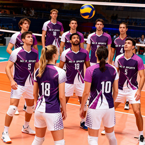 Breathable Men Volleyball <b>College</b> Team Jersey Set Custom Sublimation Printed Volleyball Jersey Uniform Training Kit - Product Image 3
