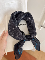 Dames katoenen vierkante sjaal bandana hoofdband op maat gemaakt elegant lichtgewicht accessoire voor woon-werkverkeer, vakantie en cadeau