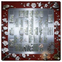 Tapis de table de mahjong brodé de style chinois rétro, en boue de diatomée et silicone, résistant aux taches, facile d'entretien, insonorisant pour le jeu