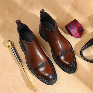 Nouvelles Bottes Classiques de Designer pour Hommes en Cuir Véritable Automne-Hiver 2026 – Confortables, Imperméables, Antidérapantes et Faciles à Enfiler pour le Travail - Product Image 1