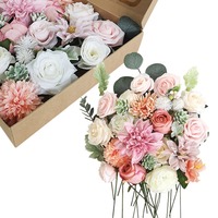 Fabrik-Großhandel: Künstliche Blumensträuße aus Seide, Rote Rosen für den Valentinstag