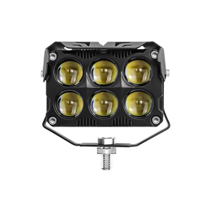 Projecteur de travail LED, phare LED à six lentilles, double rangée de projecteurs, tout en aluminium, 58 mm, avec ventilateurs, en jaune et en blanc - Product Image 1