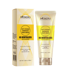 Masque capillaire réparateur MOKERU Hot Dyeing Damaged Hair Mask 8S, riche en kératine, pour cheveux crépus, réparation et douceur. - Product Image 3