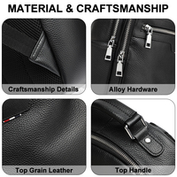 Cuir Véritable Grande Capacité Étudiant Voyage Sac à Dos avec Multiples Compartiments pour Femme pour un Usage Quotidien